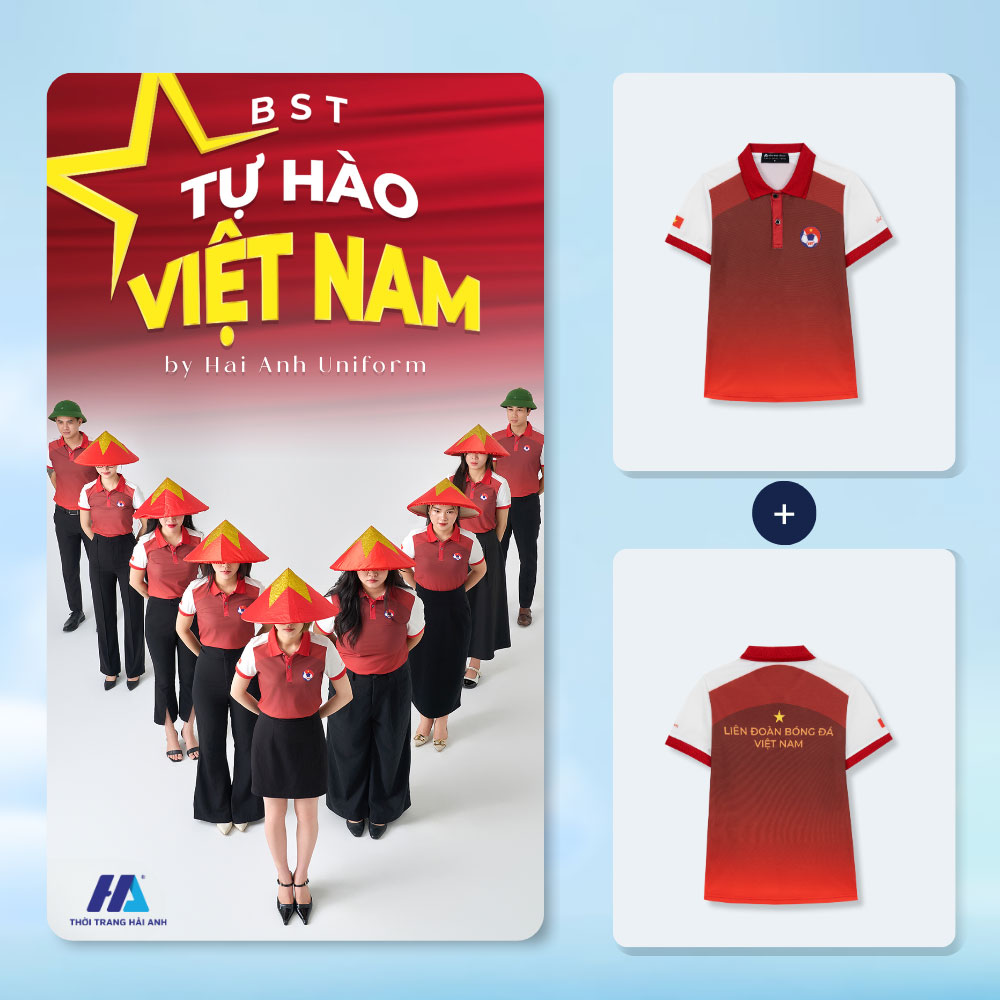 Công nghệ in chuyển nhiệt tiên tiến giúp áo thun đồng phục màu đỏ đỏ sắc nét, bền màu