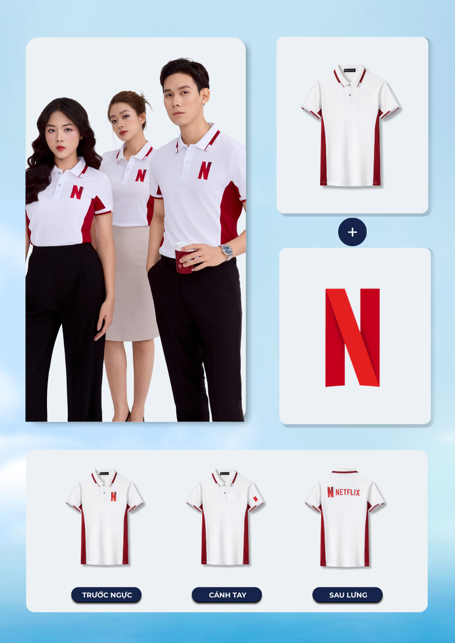 Công nghệ thêu in kỹ thuật số được áp dụng để đảm bảo logo sắc nét, chuẩn màu sắc