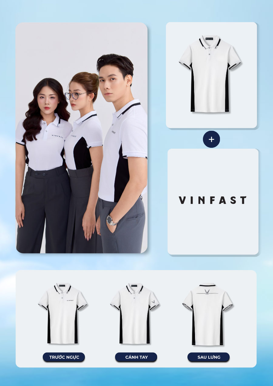 Thiết kế logo được đặt tại vị trí trước ngực nổi bật và hút mắt