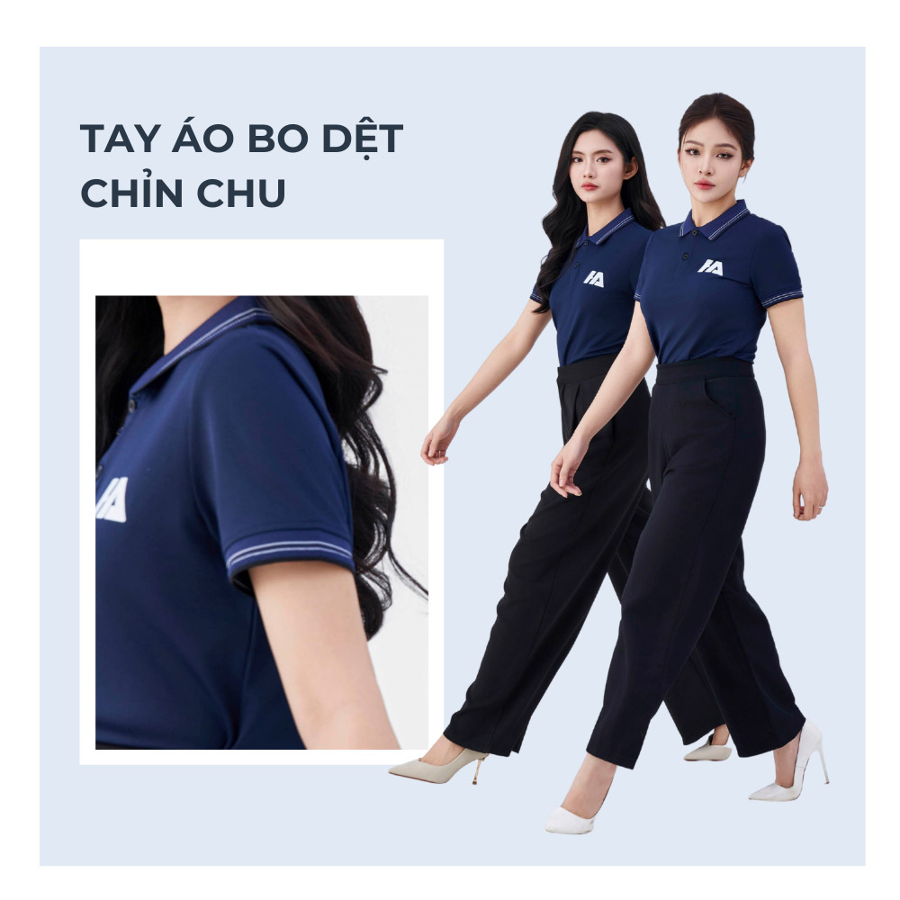 áo thun đồng phục công ty màu than kiểu dáng trang nhã, chuyên nghiệp