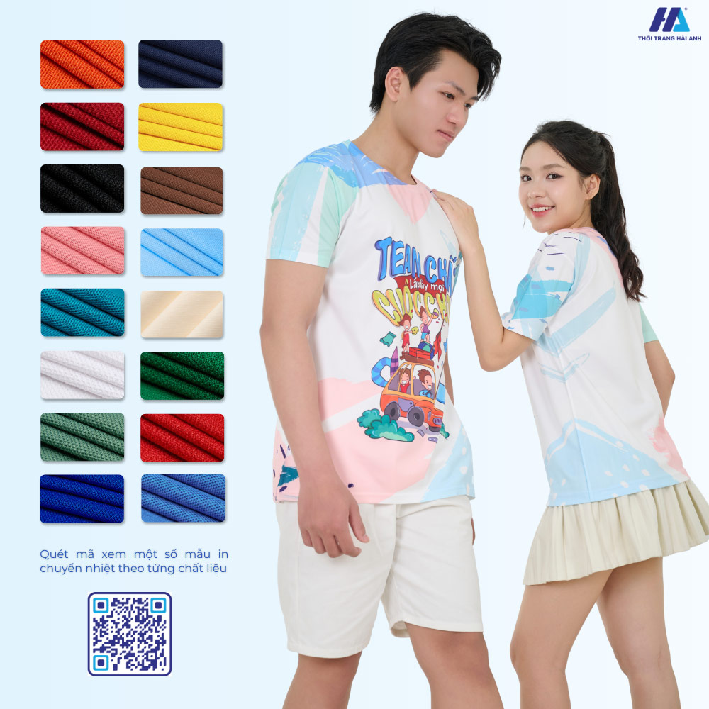 Màu sắc mẫu áo đồng phục du lịch tràn ngập hơi thở mùa hè