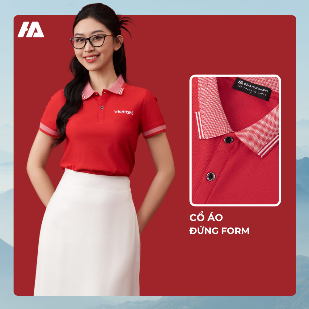 Form áo polo đồng phục lịch sự, tôn dáng và trẻ trung